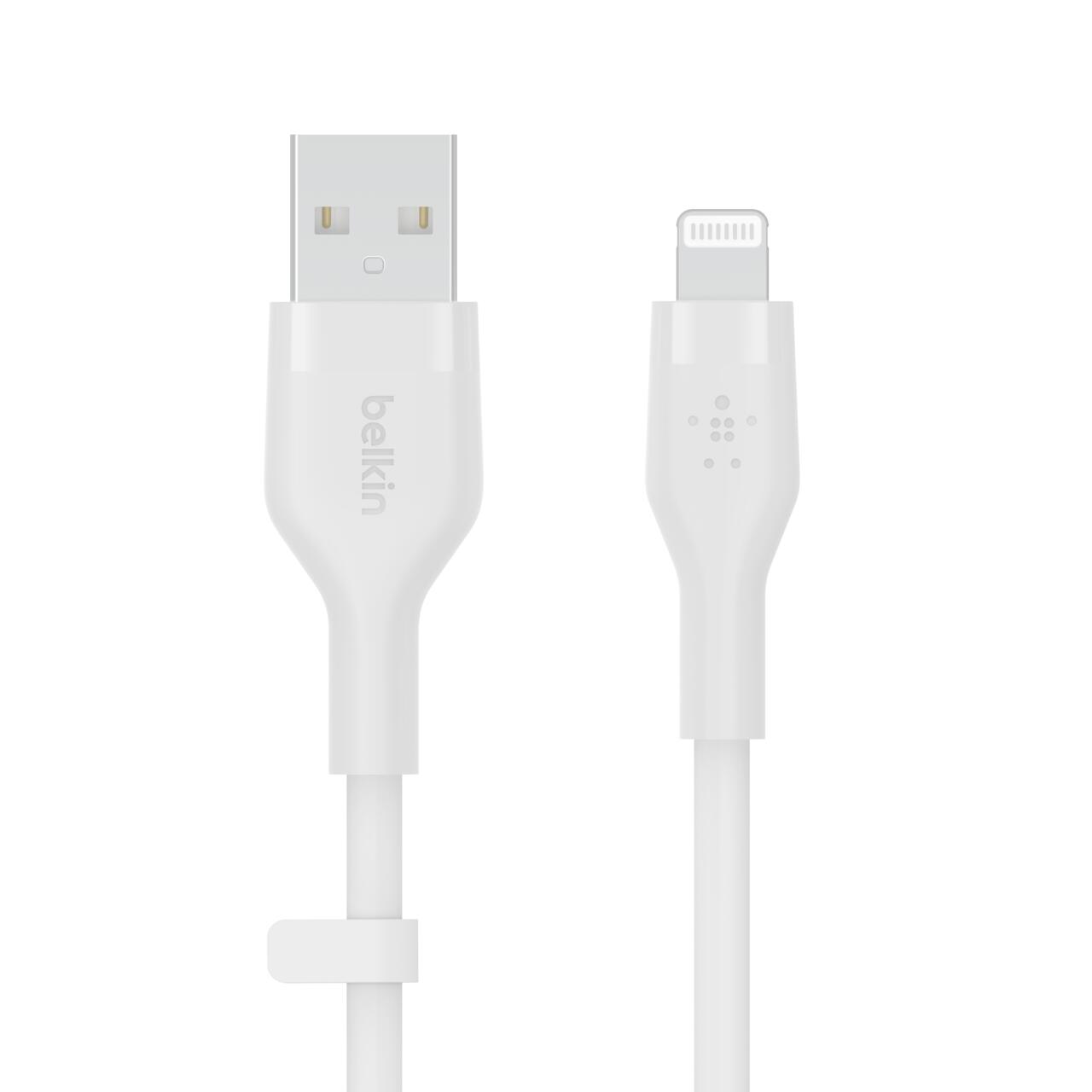 Belkin BoostCharge Flex USB-A Kabel mit Lightning Connector (1m, Weiß) Belkin BoostCharge Flex USB-A Kabel mit Lightning Connector (1m, Weiß)